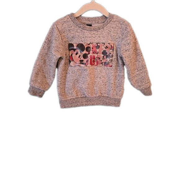 Disney At Primark Grey Hologram Sweatshirt Mickey Mouse Size 18-24 Months Baby - Picture 1 of 10